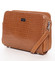Dámská crossbody kabelka koňaková s hadím vzorem - David Jones Snake