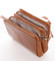 Dámská crossbody kabelka koňaková s hadím vzorem - David Jones Snake