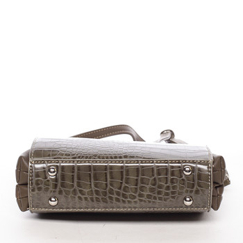 Dámská crossbody kabelka khaki s hadím vzorem - David Jones Snake