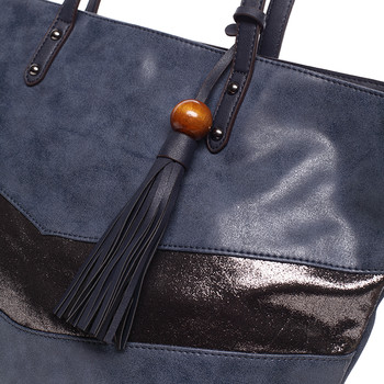 Velká módní trendy kabelka přes rameno tmavě modrá - David Jones Chetona