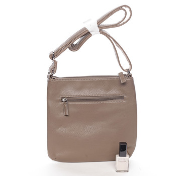 Dámská tmavá camel crossbody kabelka - David Jones Chilasha