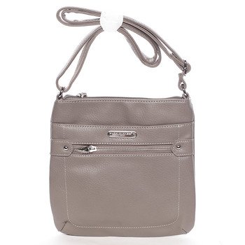 Dámská tmavá taupe crossbody kabelka - David Jones Chilasha