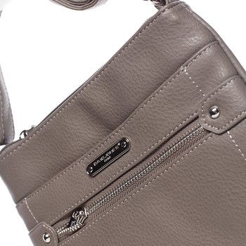 Dámská tmavá taupe crossbody kabelka - David Jones Chilasha