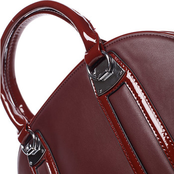 Luxusní a elegantní červeno vínová kabelka do ruky - Silvia Rosa Kalliope