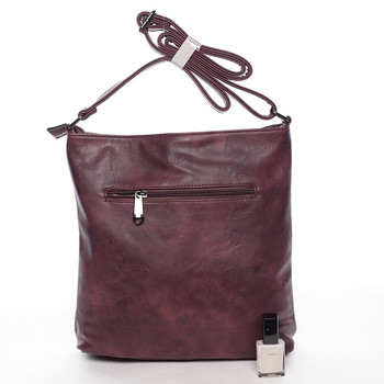 Moderní crossbody kabelka vínová - Silvia Rosa Kalista