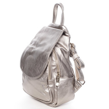 Dámský trendy batůžek stříbrný - Silvia Rosa Maycee