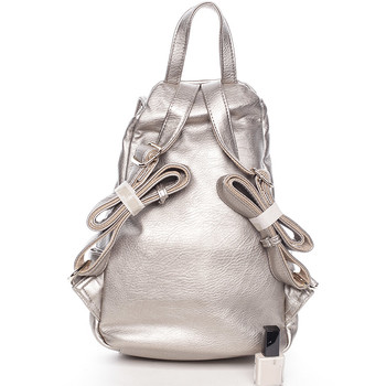 Dámský trendy batůžek stříbrný - Silvia Rosa Maycee