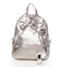 Prostorný dámský batůžek stříbrný - Silvia Rosa Jarine