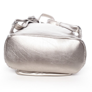 Prostorný dámský batůžek stříbrný - Silvia Rosa Jarine