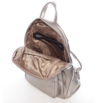 Prostorný dámský batůžek stříbrný - Silvia Rosa Jarine