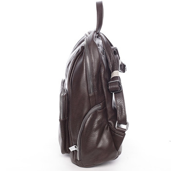 Prostorný dámský batůžek kávově hnědý - Silvia Rosa Jarine