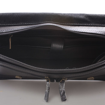 Luxusní pánská kožená taška přes rameno černá - Gerard Henon Harry