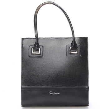 Dámská luxusní lakovaná kabelka černá  - Delami Claudine