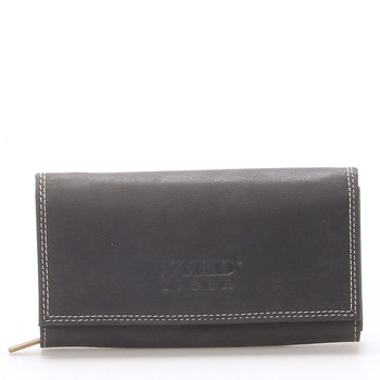 Větší kožená peněženka černá - WILD Babita