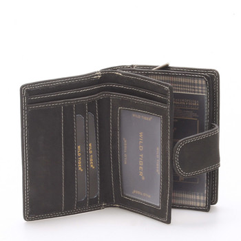 Luxusní kožená peněženka černá - WILD Baptista