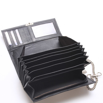 Luxusní velká kožená kasírtaška černá - Bellugio Basileia