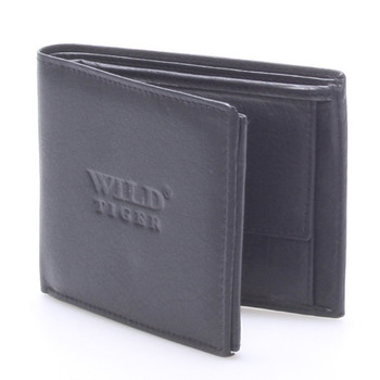 Pánská kožená peněženka černá - WILD Bastiaan