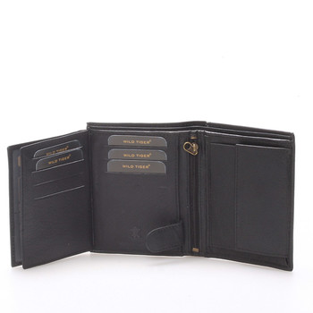Pánská kožená peněženka černá - WILD Bartholomaios