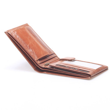 Pánská kožená peněženka hnědá - Bellugio Caesar