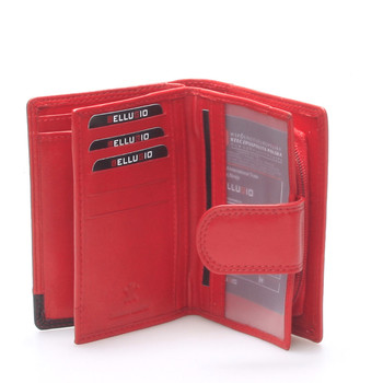Větší kožená peněženka dámská červená - Bellugio Cadis