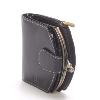 Dámská luxusní kožená peněženka černá - Ellini Dafne