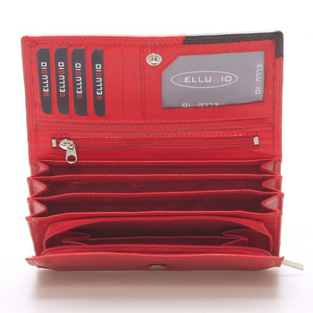 Velká trendy dámská kožená peněženka červená - Bellugio Cailey