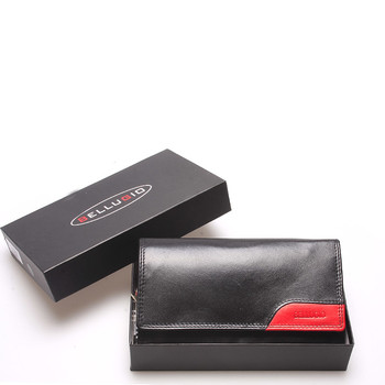Velká trendy dámská kožená peněženka černá - Bellugio Cailey