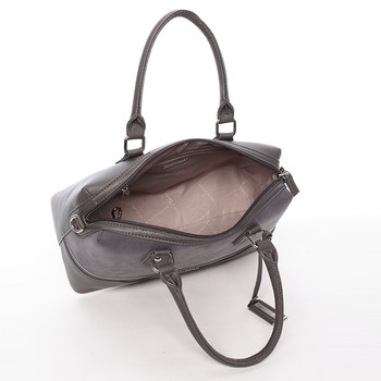 Trendy dámská kabelka do ruky tmavě šedá saffiano - David Jones Terray