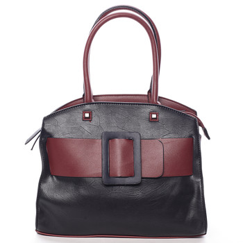 Luxusní černo červená dámská kabelka do ruky - MARIA C Erasto