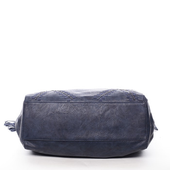 Tmavě modrá dámská kabelka s originálním vzorem - MARIA C Glauce