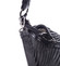 Zvrásněná měkká černá dámská kabelka přes rameno - MARIA C Elektra