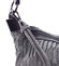Zvrásněná měkká šedá dámská kabelka přes rameno - MARIA C Elektra