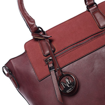 Elegantní dámská kabelka přes rameno vínová - MARIA C Eleana