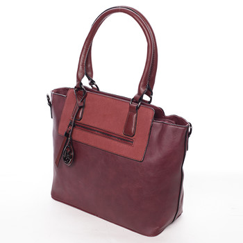 Elegantní dámská kabelka přes rameno vínová - MARIA C Eleana