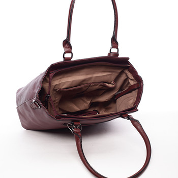 Elegantní dámská kabelka přes rameno vínová - MARIA C Eleana