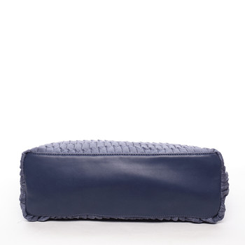 Zvrásněná širší tmavě modrá dámská kabelka - MARIA C Ennea