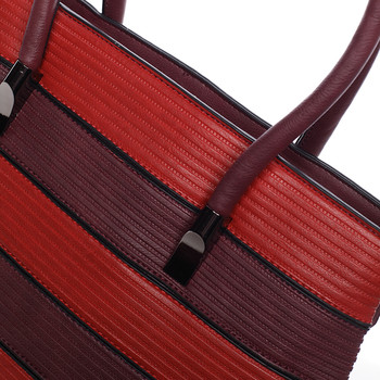 Módní dámská kabelka přes rameno tmavě červená - MARIA C Elaina