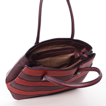 Módní dámská kabelka přes rameno tmavě červená - MARIA C Elaina