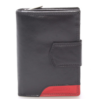 Luxusní větší dámská kožená peněženka černá - Bellugio Calista
