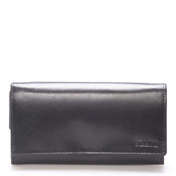 Dámská větší kožená černá peněženka - Ellini Damalis