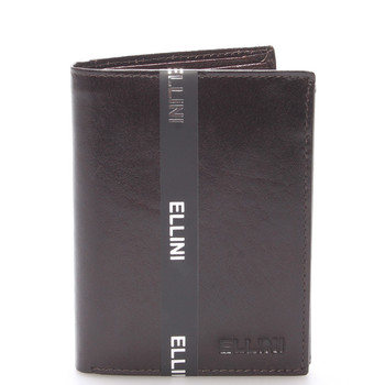 Elegantní pánská kožená peněženka čokoládově hnědá - Ellini Daemon