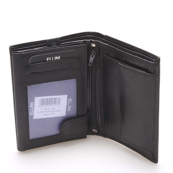 Elegantní pánská kožená peněženka černá - Ellini Daemon