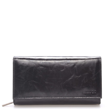 Velká kožená černá dámská peněženka - Bellugio Calantha