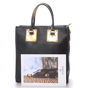 Dámská velká módní kabelka do ruky černá - LS fashion Giada