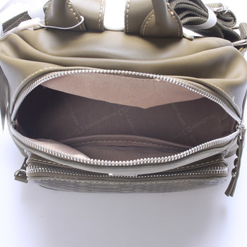 Moderní menší batůžek pro ženy khaki - David Jones Sakar