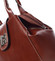 Menší módní dámská hnědá kožená kabelka přes rameno - ItalY Zerro