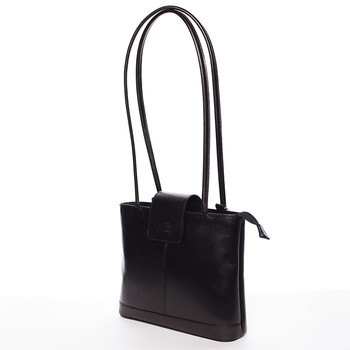 Unikátní dámská kožená kabelka/batoh černá - ItalY Zephyra
