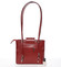 Unikátní dámská kožená kabelka/batoh červená - ItalY Zephyra