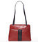 Červeno černá středně velká kožená kabelka přes rameno - ItalY Zanthe