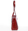 Elegantní velká dámská kožená kabelka červená - Italy Vilmaris